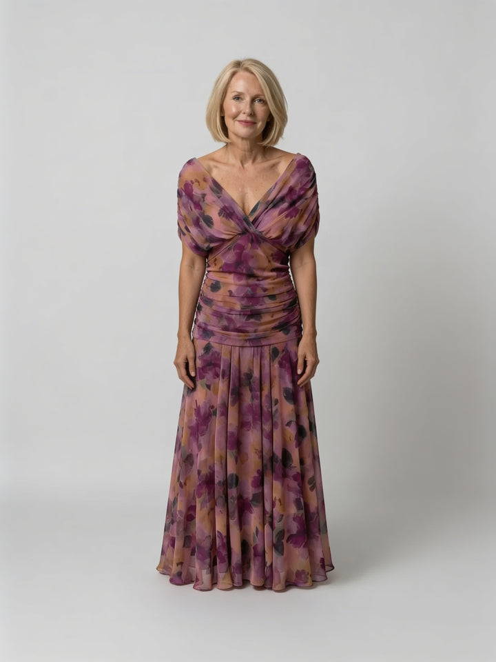 Rosalind | Off Shoulder Draped Midi Dress