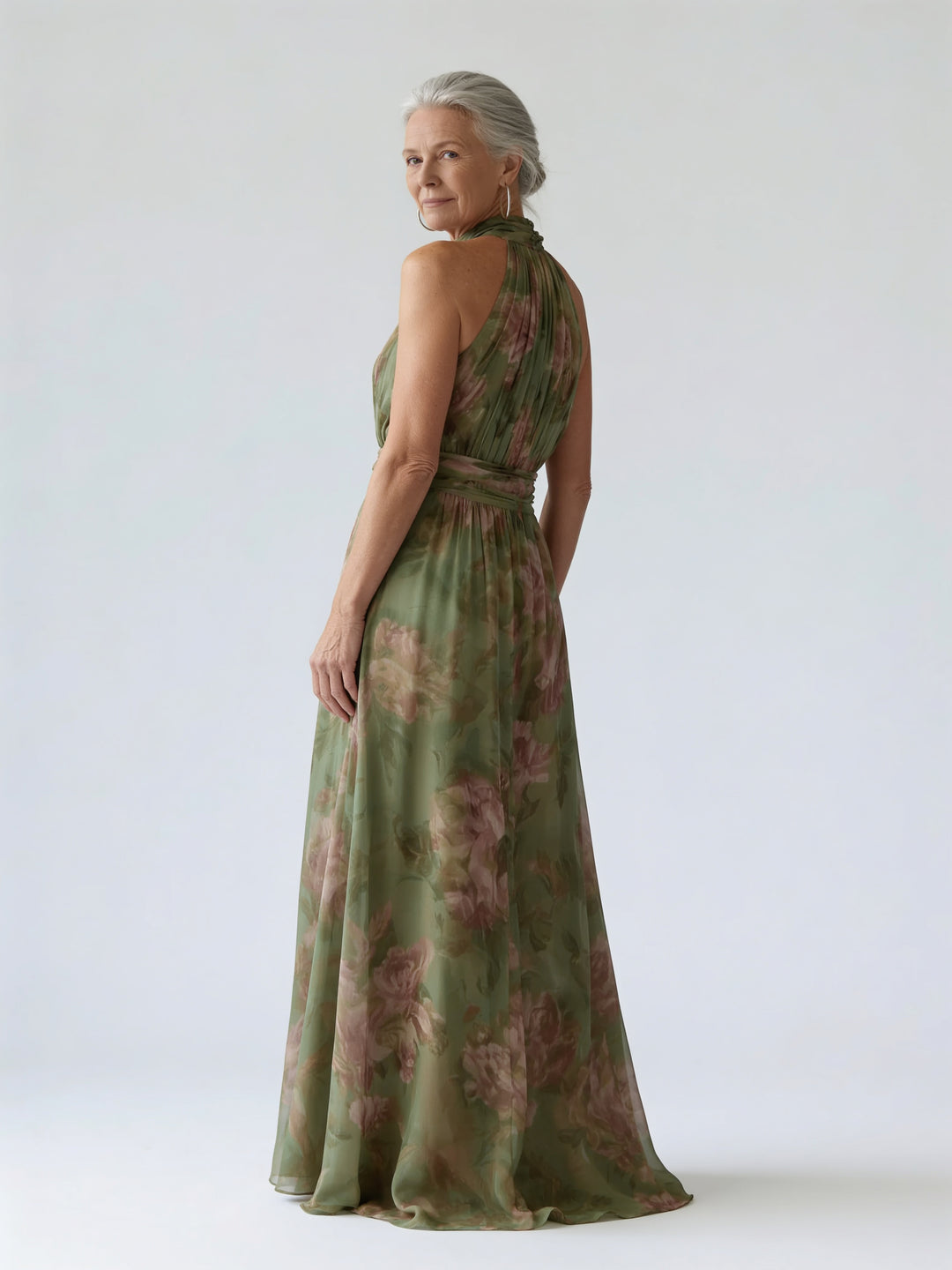 Arabella | Floral Halter Neck Maxi Dress
