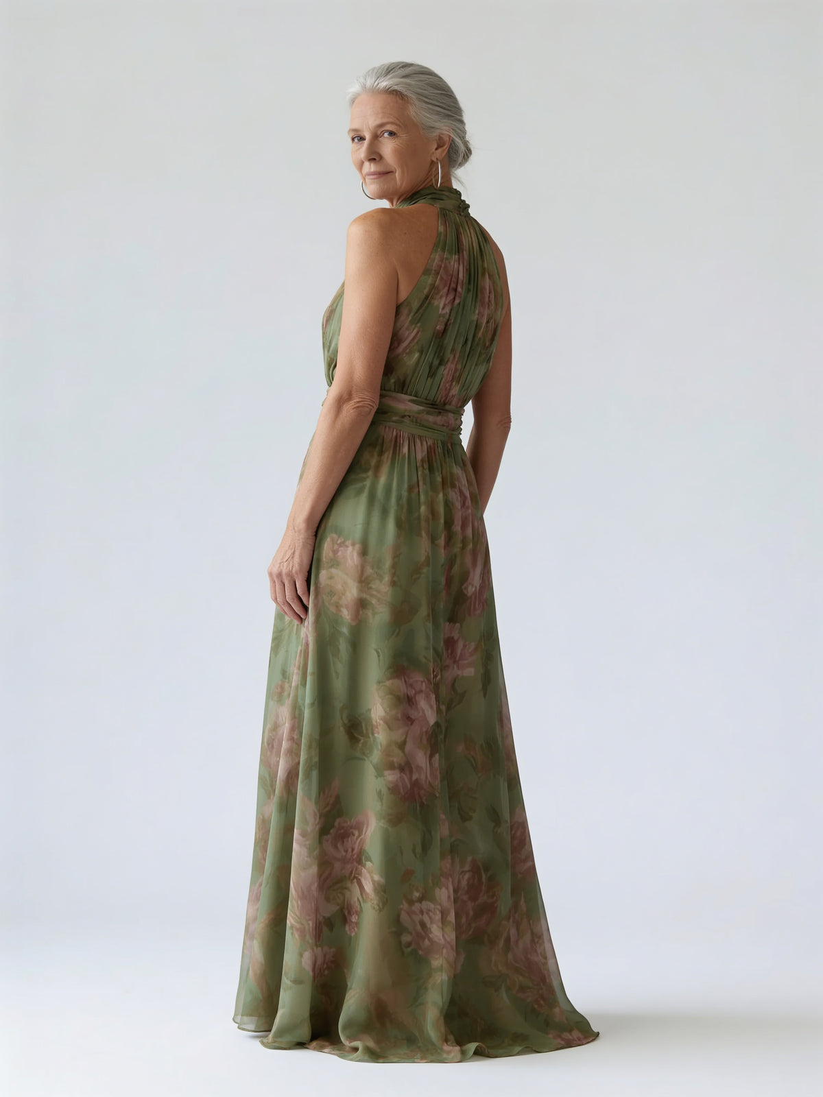 Arabella | Floral Halter Neck Maxi Dress