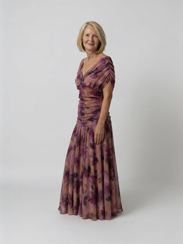 Rosalind | Off Shoulder Draped Midi Dress